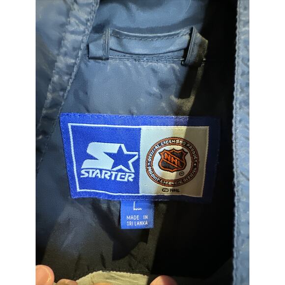 Vintage 90s Starter NHL Blackhawks Windbreaker Jacket Size Large - Picture 5 of 8